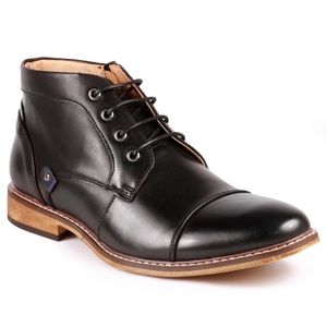 Metrocharm MC146 Black Lace Up Oxford Dress Boot